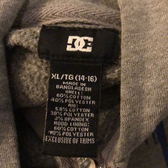 Youth XL ( 14-16 ) DC boys Sweater gray and blue - Picture 5 of 5